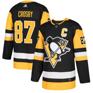 Herren Pittsburgh Penguins Trikot Sidney Crosby #87 Authentic Schwarz Heim